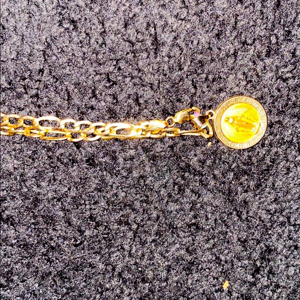 Gold 10kt necklace real and gold 10kt piece - Picture 1 of 2